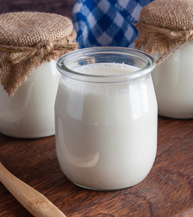 homemade yogurt made with fresh cow's milk and lactic ferments,